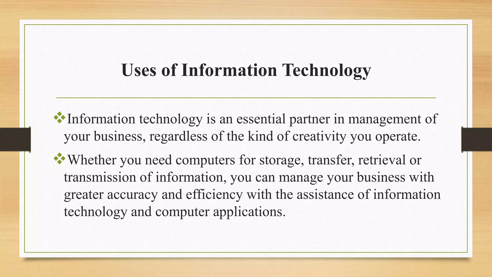 Introduction to Information Technology | PPT