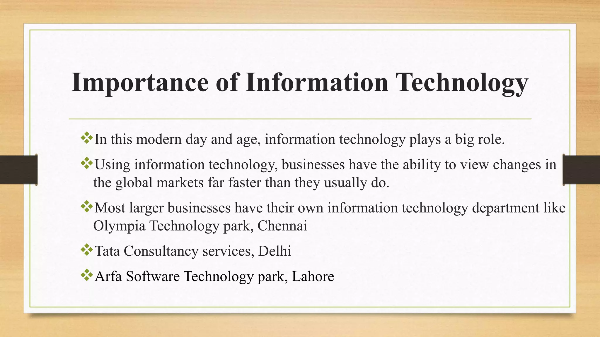 Introduction to Information Technology | PPT