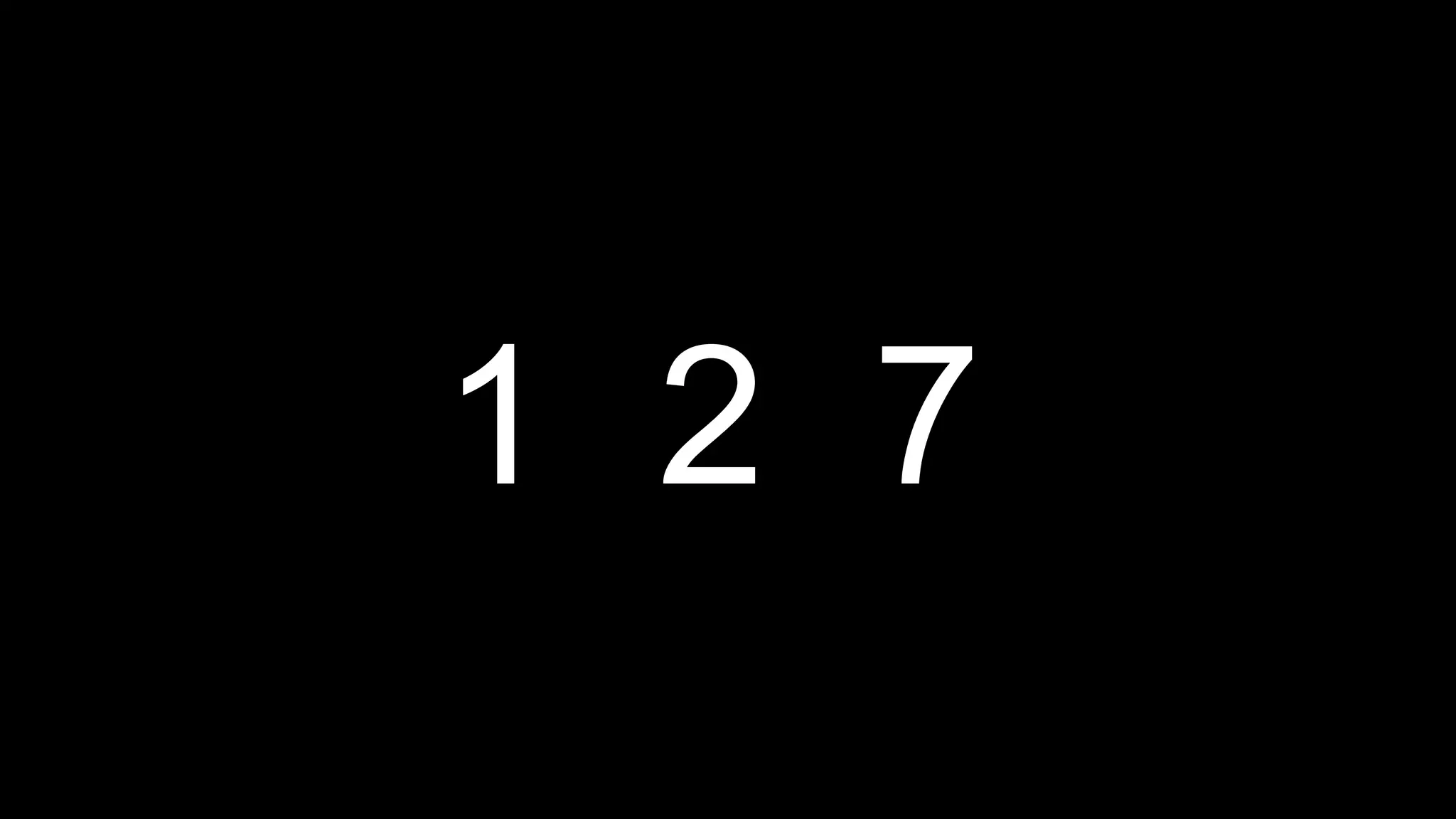 1 2 7 