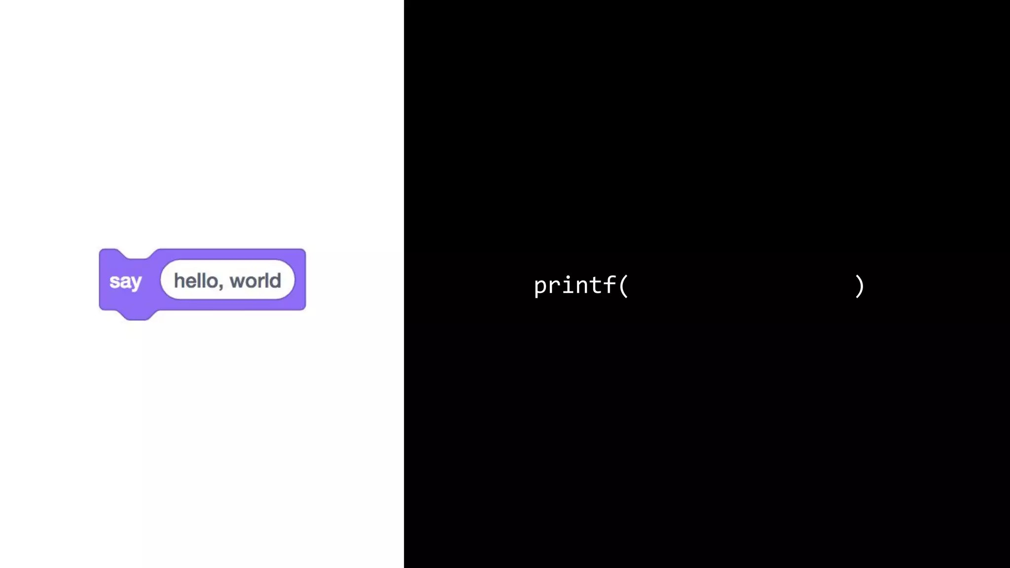 printf("hello, worldn"); 