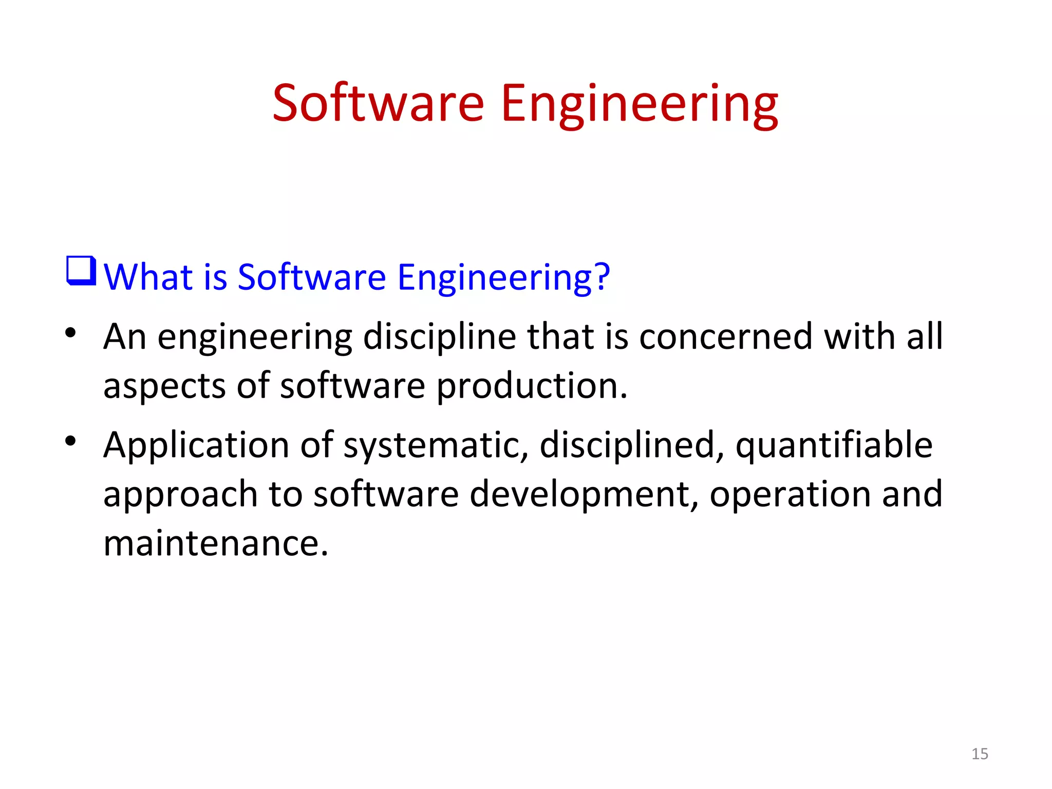 Software Engineering (Introduction) | PPT