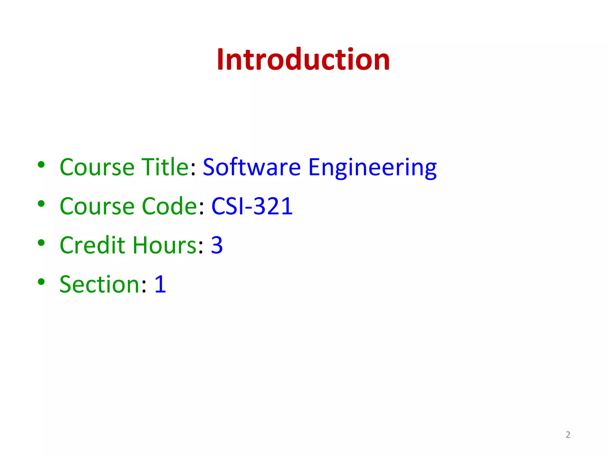 Software Engineering (Introduction) | PPT