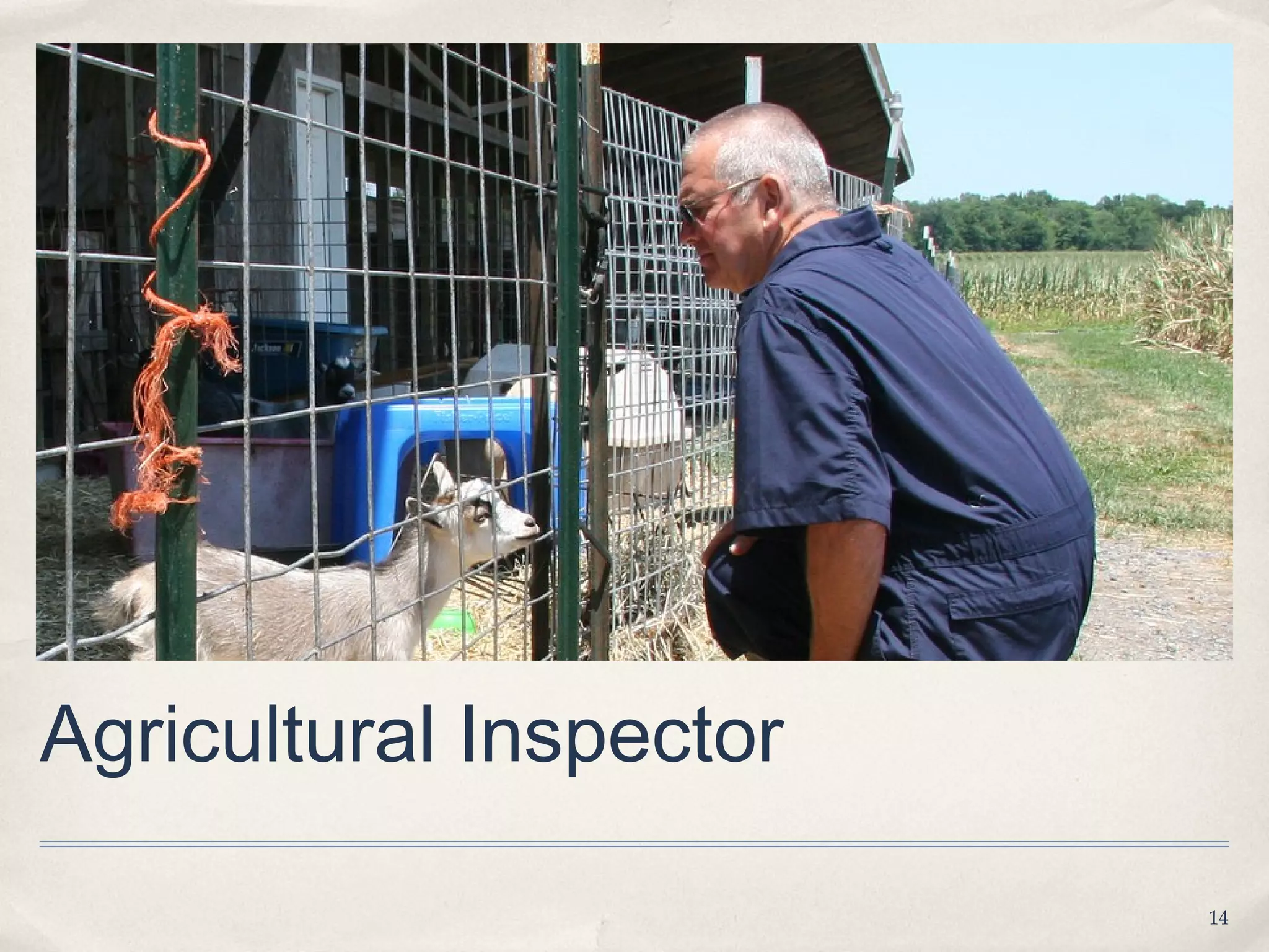 Agricultural Inspector

                         14
 