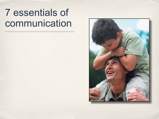 7 essentials of
communication
 