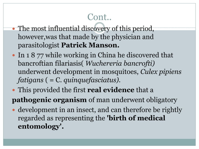 Introduction to medical entomology | PPTX