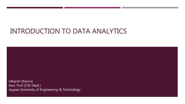 Introduction to Data Analytics | PPTX
