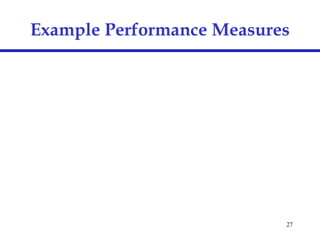 27
Example Performance Measures
 