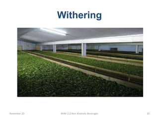 Withering
November 20 BHM 112 Non Alcoholic Beverages 20
 
