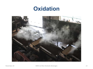 Oxidation
November 20 BHM 112 Non Alcoholic Beverages 22
 