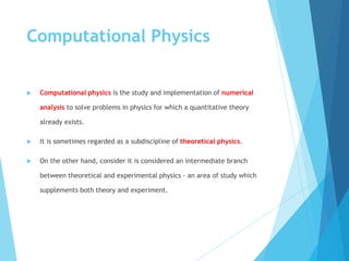 Compoutational Physics | PPT
