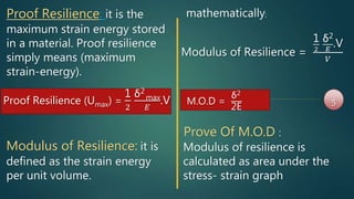 Strain Energy and Modulus Of Resilience | PPTX | Physics | Science