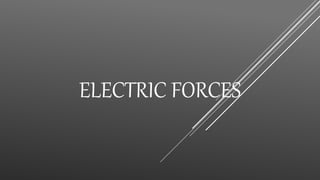 ELECTRIC FORCES
 