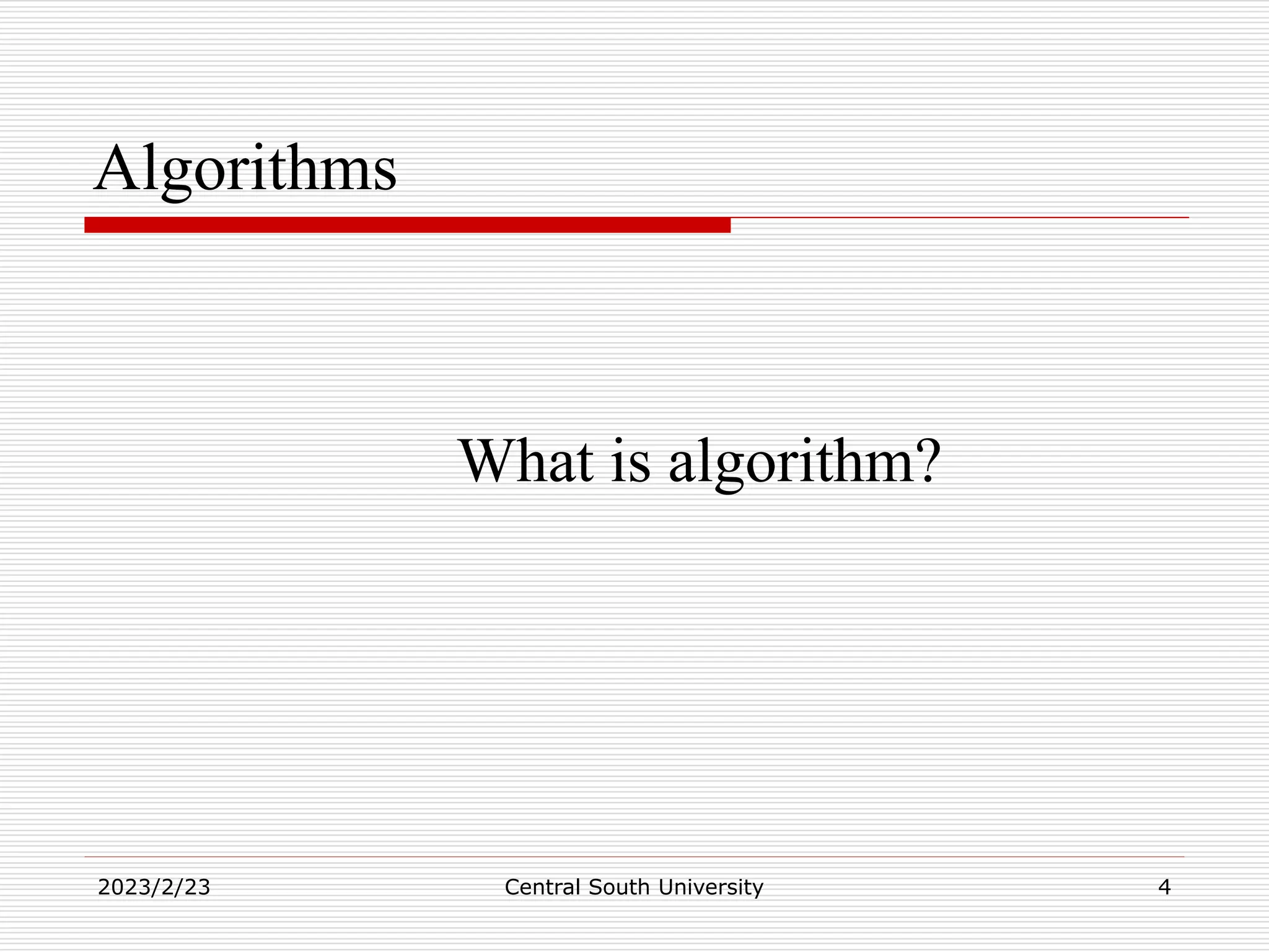 Algorithms | PPT
