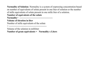 Normality Examples lecture 1 Analytical Chemistry.ppt