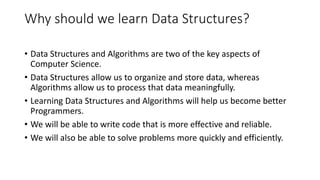 Lecture 1. Data Structure & Algorithm.pptx | Programming Languages ...