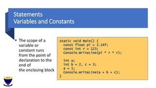 Introduction to c sharp | PPTX
