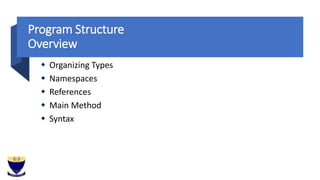 Introduction to c sharp | PPTX