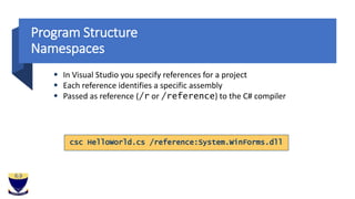 Introduction to c sharp | PPTX