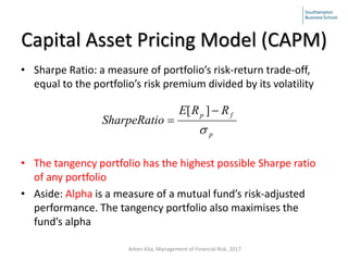Lecture 1. Financial risk management lecture 1 | PDF