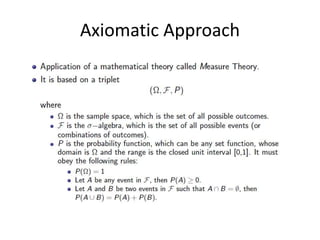 Axiomatic Approach
 