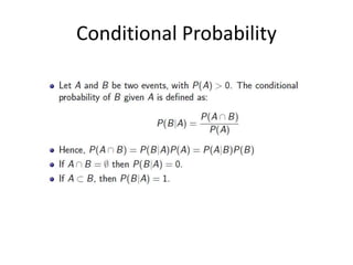 Conditional Probability
 