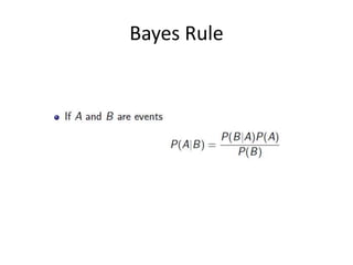Bayes Rule
 