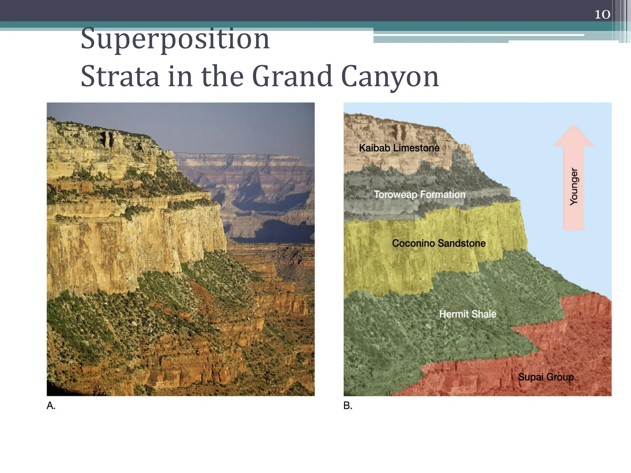 Superposition
Strata in the Grand Canyon
10
 