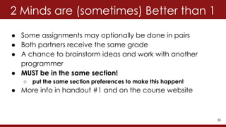 Lecture1 - CS106A - Programming Methodology | PDF