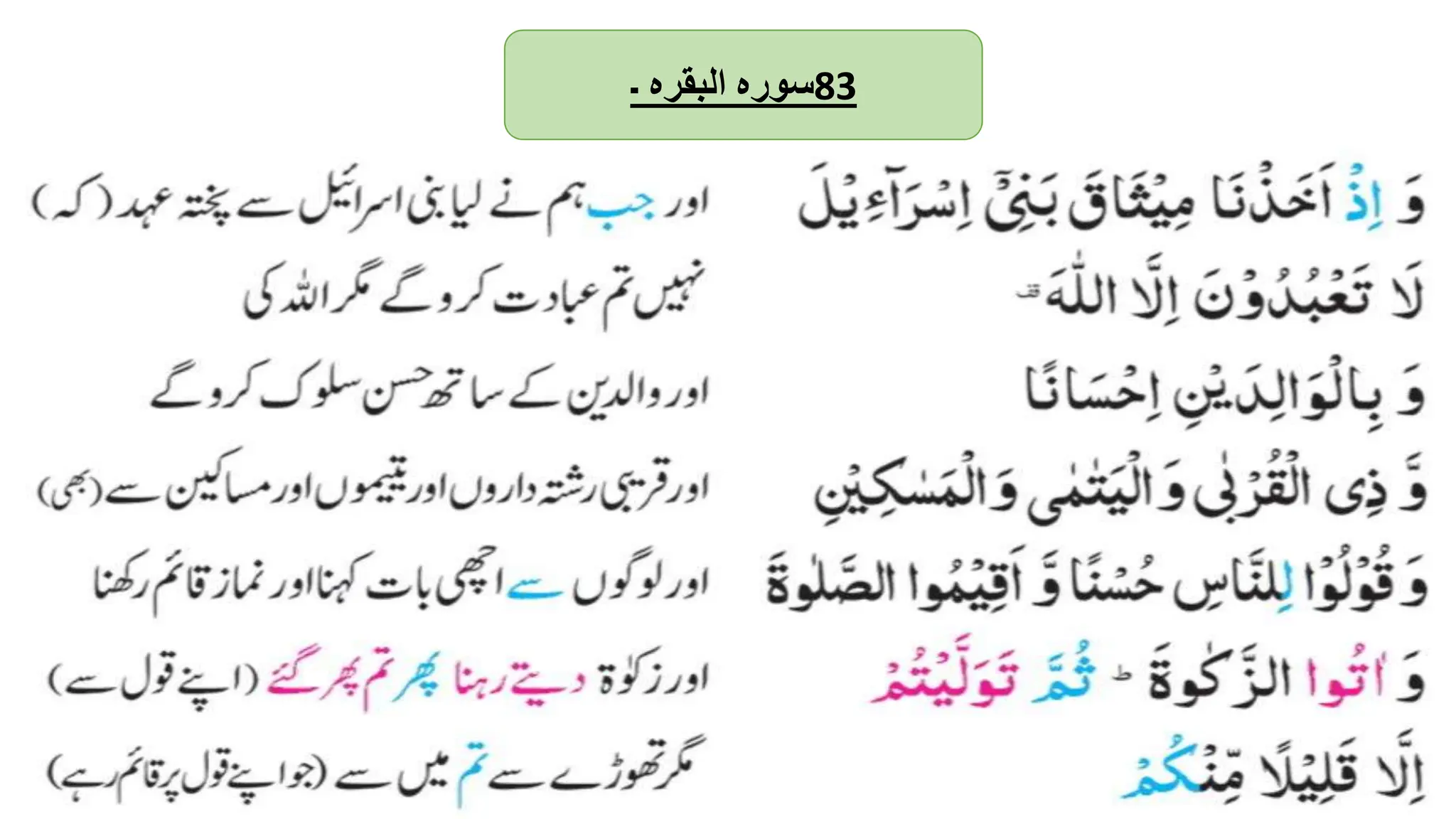 ‫سورہ‬
‫البقرہ‬
‫۔‬ 83
 