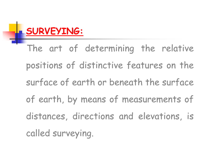 Introduction to Surveying and its classification | PDF | Civil ...