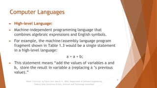 Computers History and Hardware/software. | PDF