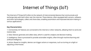 Introduction to Internet of things (ioT) | PPTX