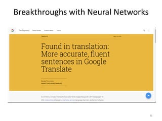 Breakthroughs with Neural Networks
31
 