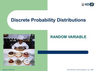©The McGraw-Hill Companies, Inc. 2008
McGraw-Hill/Irwin
Discrete Probability Distributions
RANDOM VARIABLE
 