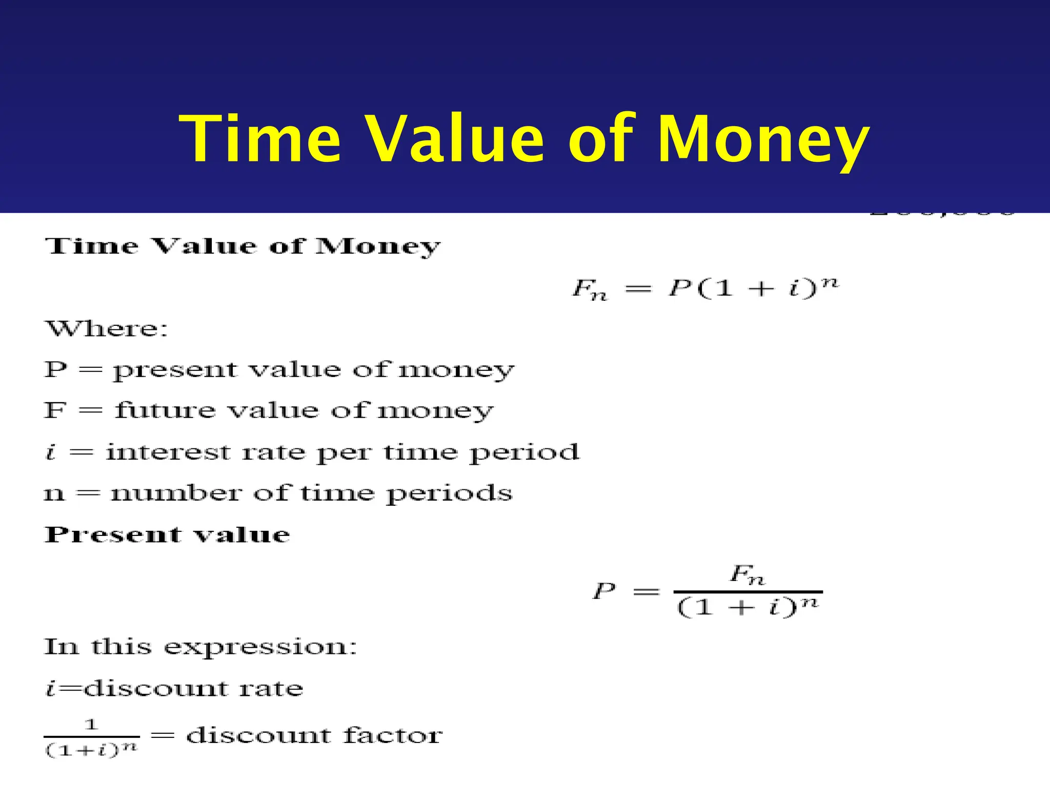 Time Value of Money
 