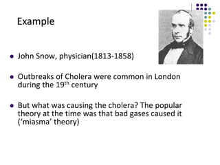 Miasma Example Epidemiology lecture Epidemiology lecture | PDF