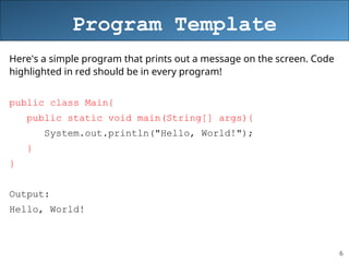 Unit 1: Primitive Types - Basic Java Syntax | PPT