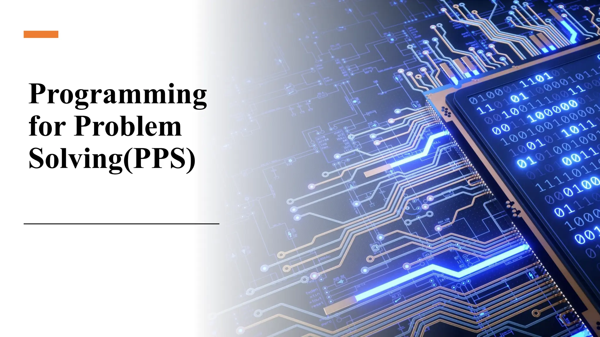 Programming
for Problem
Solving(PPS)
 