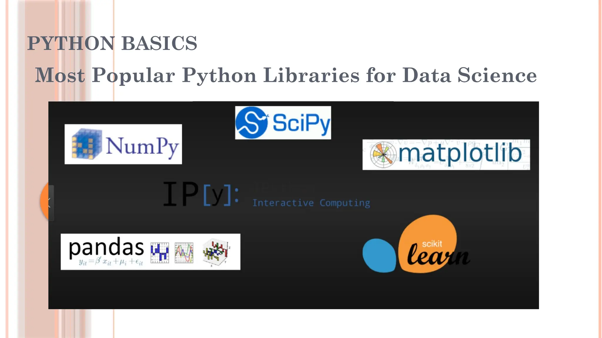 PYTHON BASICS
Most Popular Python Libraries for Data Science
 