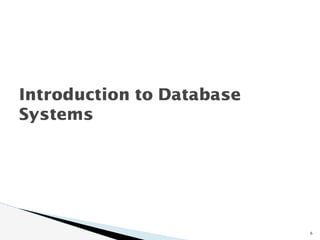 Introduction to Database Systems (detailed) | PDF