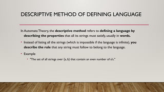 Lecture 1 of automata theory where .pptx