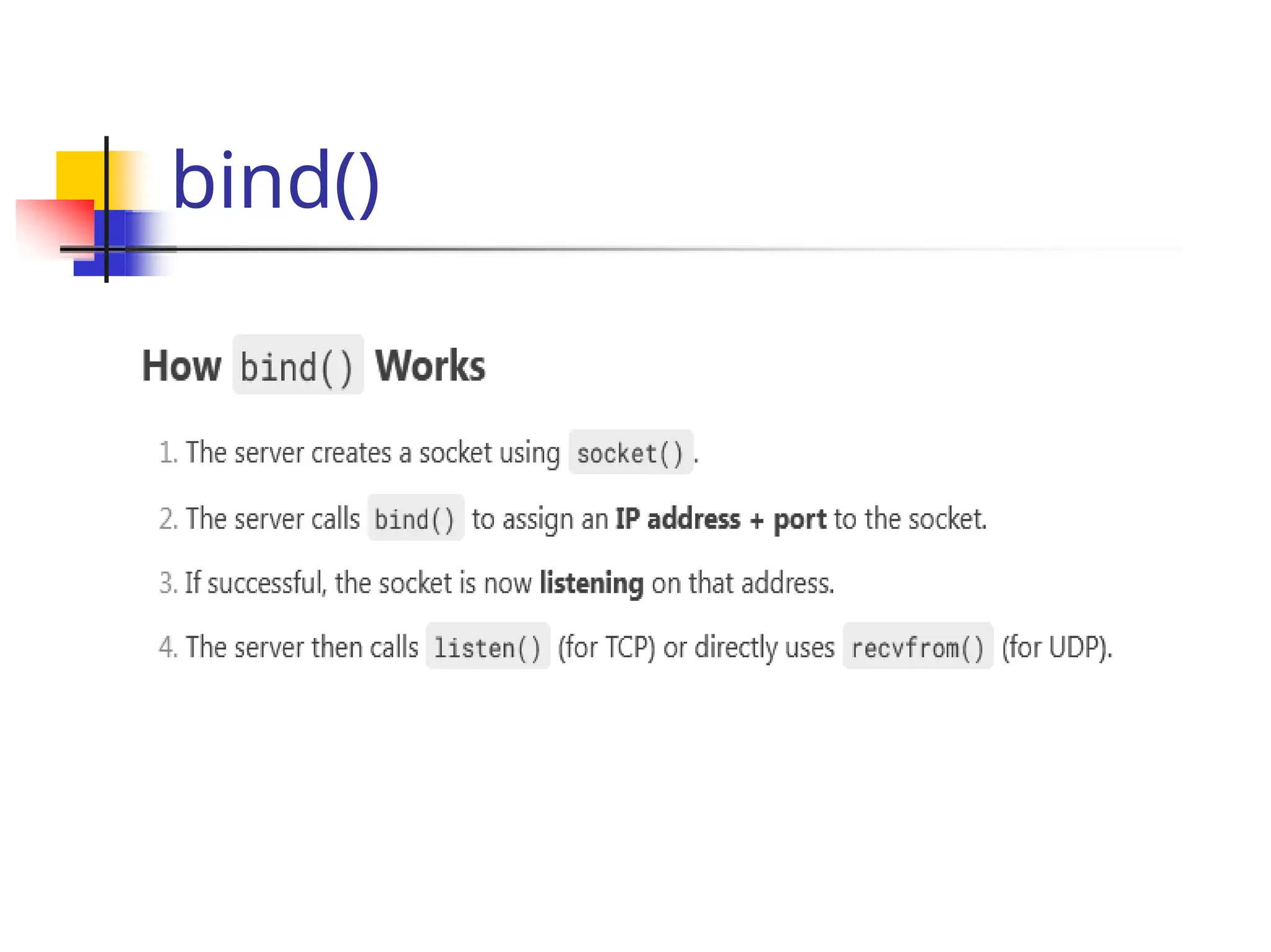 bind() 