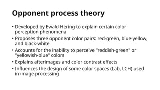 Oponent Process Image Formation and Represantation and Transformation | PPTX