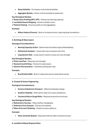 Branches of geology and its application in civil engineering | PDF