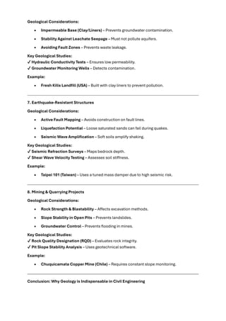 Branches of geology and its application in civil engineering | PDF