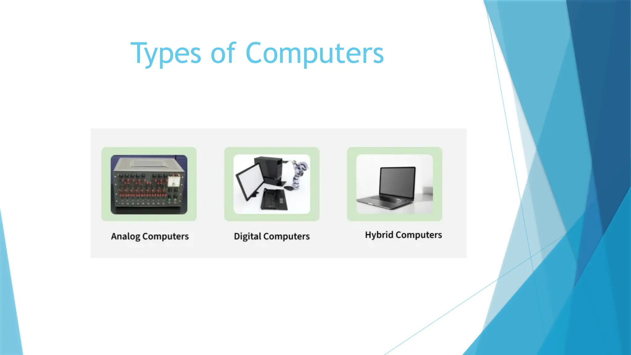 Types of Computers
 