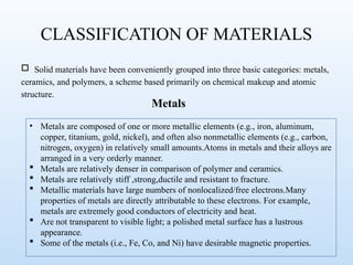 Why material science and engineering ,importance ,applications etc | PPTX