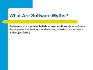 lecture 1 software, software characteristics and myths | PPT