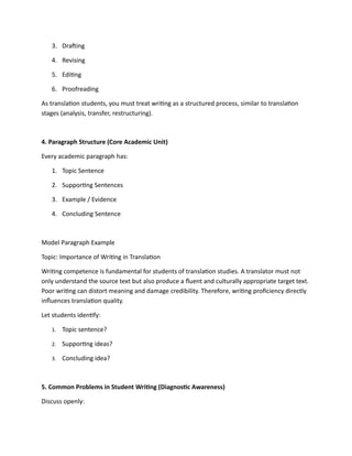 Writing Skills for Translation Studies | PDF
