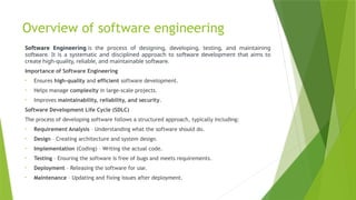 software engineering and process models. | PPTX